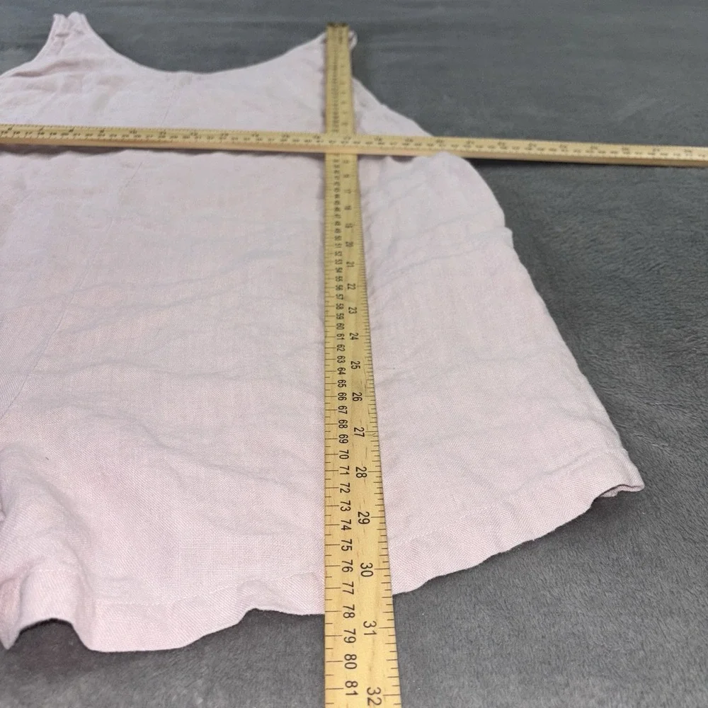 Beyond Nine Jumpsuit Womens M Pink Playsuit Romper 100% Linen Pocket Made in UK - Picture 8 of 14